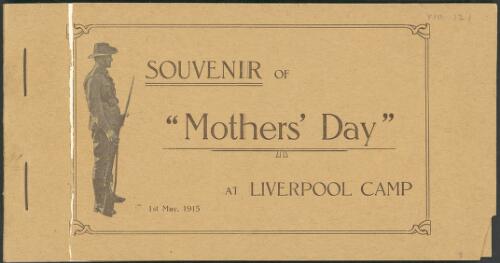 Souvenir of Mothers' Day at Liverpool camp, 1st May, 1915