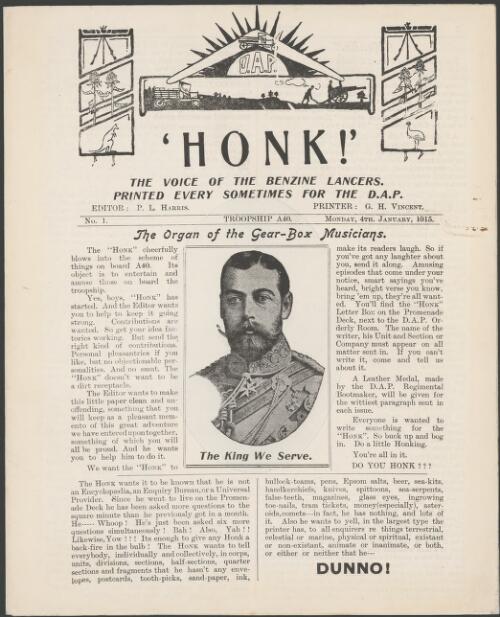 Honk : the voice of the Benzine Lancers