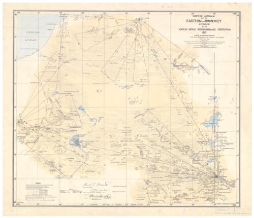 Western Australia part of Eastern and Kimberley Divisions by the Mackay Aerial Reconnaissance Expedition 1933 [cartographic material] / compiled by Harry T. Bennett