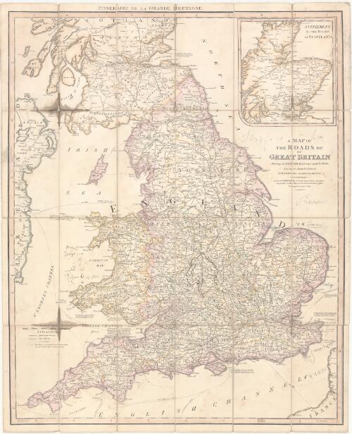 A map of the roads of of [sic] Great Britain [cartographic material] : shewing the distance between each town, and also from London / by W. Faden, Geographer to the King