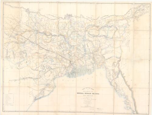 Post Office map of the Provinces of Bengal, Behar, Orissa and Arracan / compiled by J.R.Burlton Bennett, Esqr