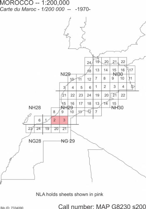 Carte du Maroc - 1/200,000 / Institut géographique national