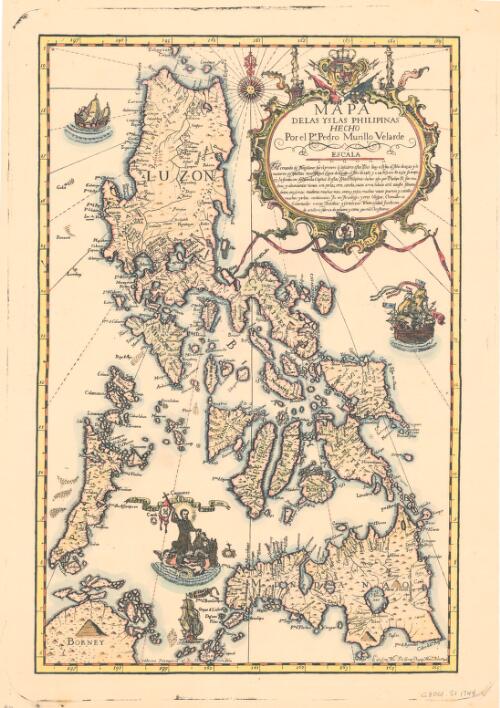 Mapa de las yslas Philipinas [cartographic material] / hecho por el ... Pedro Murillo Velarde