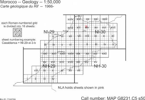 Carte geologique du Rif / Service géologique