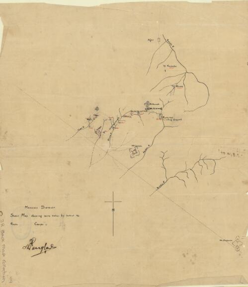 Morobe District [cartographic material] : sketch map showing route taken by patrol no. ... / N. Penglase