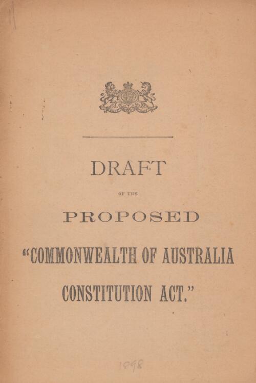 Draft of the proposed Commonwealth of Australia Constitution Act
