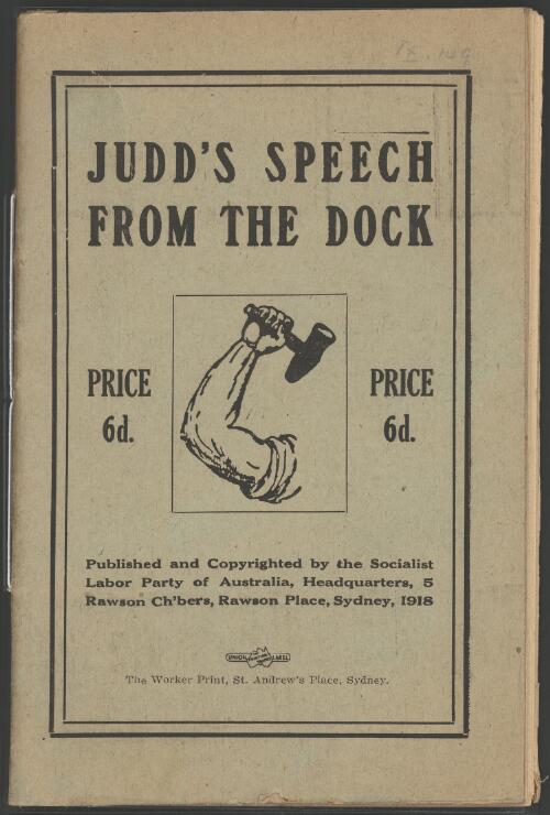 Judd's speech from the dock