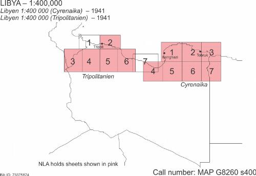 Libyen 1:400 000 (Tripolitanien) / Im Auftrage Gen St d H, Abt f Kr Kart u Verm W, herausgegeben von der Heeresplankammer