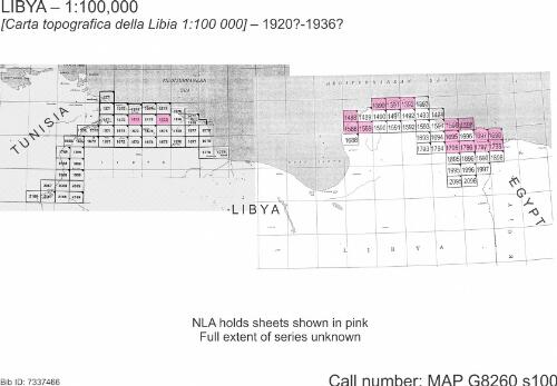 [Carta topografica della Libia 1:100 000] / Istituto geografico militare
