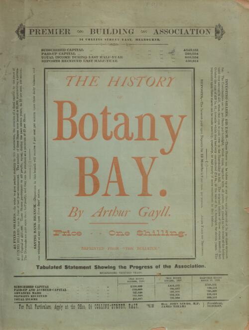 The history of Botany Bay / by Arthur Gayll