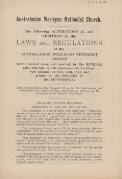 Australasian Wesleyan Methodist Church : the following alterations of, and additions to, the laws and regulations of the Australasian Wesleyan Methodist Church were resolved upon, and enacted by the General Conference which commenced in Auckland, New Zealand, on Nov. 10th, 1897
