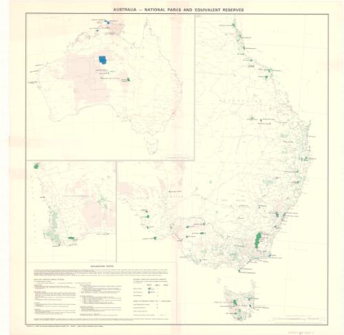 Australia - national parks and equivalent reserves / Australian Conservation Foundation ; prepared by J.G. Mosley for Australian Conservation Foundation ; drawn by Austral Cartographic Service, Canberra