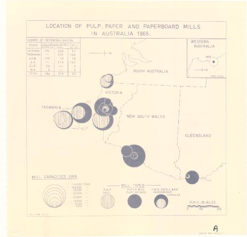 Location of pulp, paper and paperboard mills in Australia 1965 / Paul Dibb
