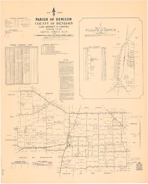 Parish of Denison, County of Denison [cartographic material] : Land District of Corowa, Corowa Shire, Central Division N.S.W. / compiled, drawn and printed at the Department of Lands, Sydney N.S.W