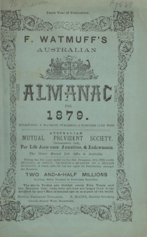 F. Watmuff's Australian almanac for