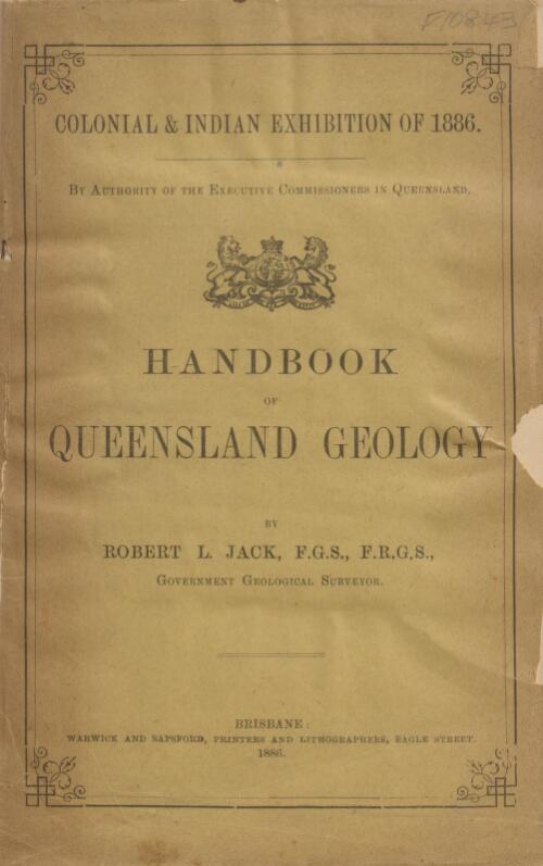 Handbook of Queensland geology / by Robert L. Jack