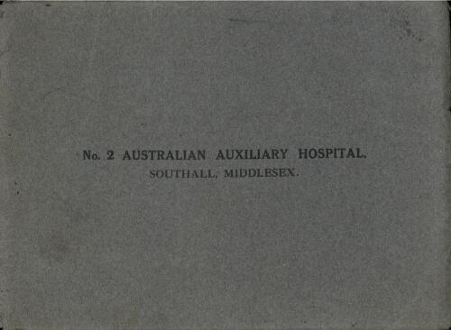 No. 2 Australian Auxiliary Hospital, Southall Middlesex
