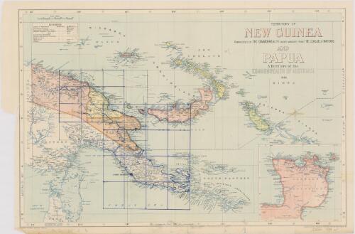 Territory of New Guinea, administered by the Commonwealth under mandate from the League of Nations, and Papua, a territory of the Commonwealth of Australia, 1934 / compiled and drawn by Property and Survey Branch, Dept. of the Interior, Canberra, 1933