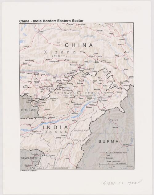 China-India border, eastern sector [cartographic material]