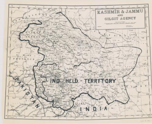 Kashmir and Jammu and Gilgit Agency [cartographic material]