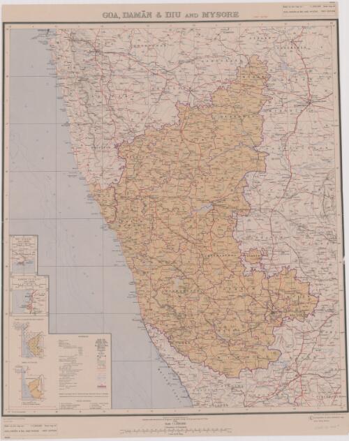 Goa, Daman & Diu and Mysore [cartographic material]