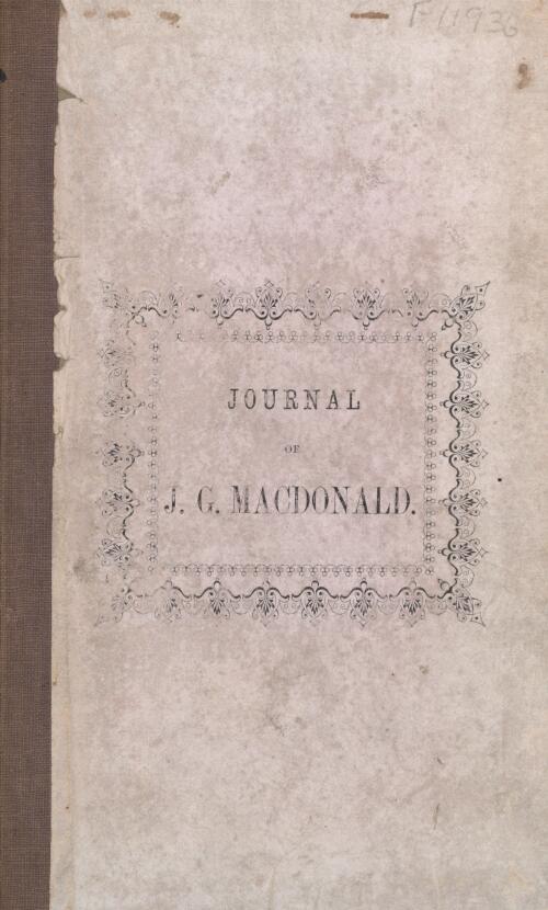 Journal of J. G. Macdonald on an expedition from Port Denison to the Gulf of Carpentaria and back