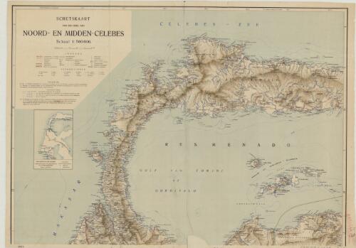 Schetskaart van een deel van Noord- en Midden-Celebes [cartographic material]