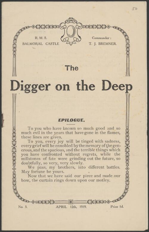 The Digger on the deep