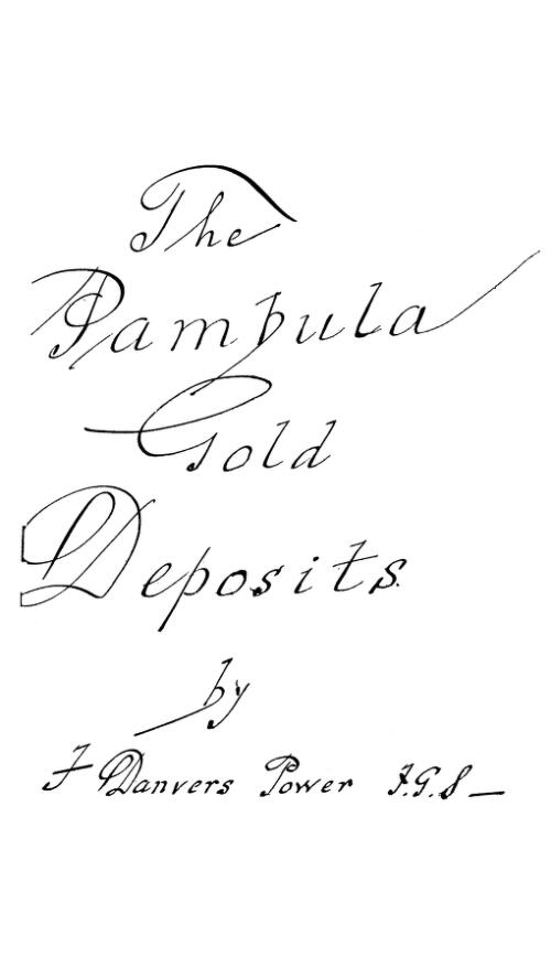The Pambula gold-deposits