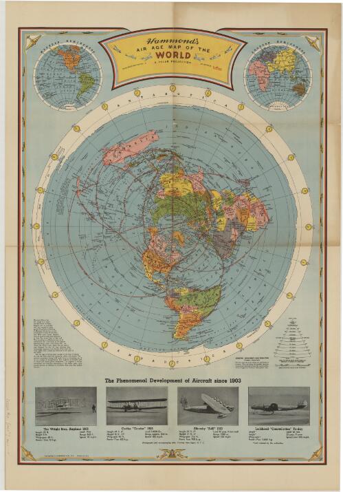 Hammond's air age map of the world [cartographic material] : a polar projection