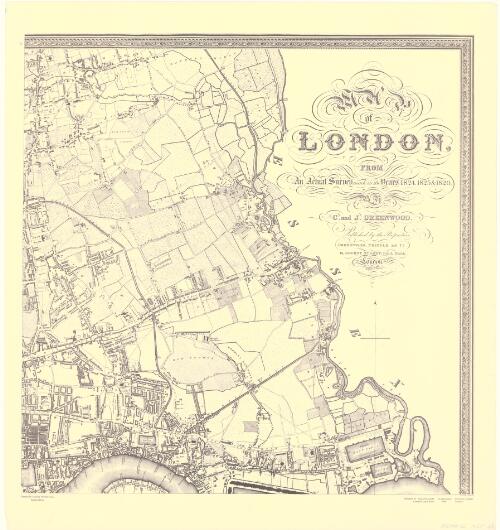 Map of London [cartographic material] : from an actual survey made in the years 1824, 1825 & 1826 / by C. and J. Greenwood ; engraved by James & Josiah Neele