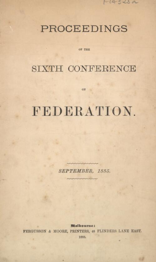 Proceedings of the sixth conference on federation