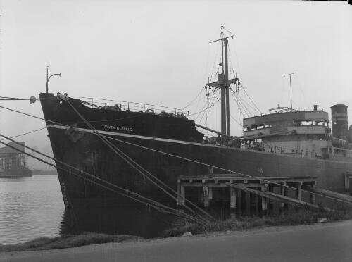 Cargo ship River Glenelg docked in Newcastle Harbour, Newcastle, New South Wales, July 1951