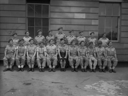 Group portrait of Sydney Grammar School Cadet Corps students and officers, Sydney, 1953, 2