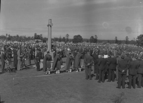 Anzac Day at the Sandgate War Cemetery, Sandgate, New South Wales, April 1953