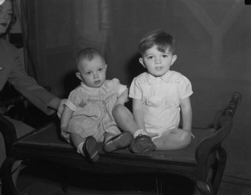 Portrait of a baby and toddler, New South Wales, 1959, 2