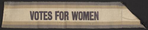 Suffragette's sash, approximately 1910