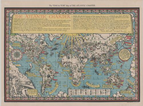 The "Time & tide" map of the Atlantic Charter / MacDonald Gill, 1942