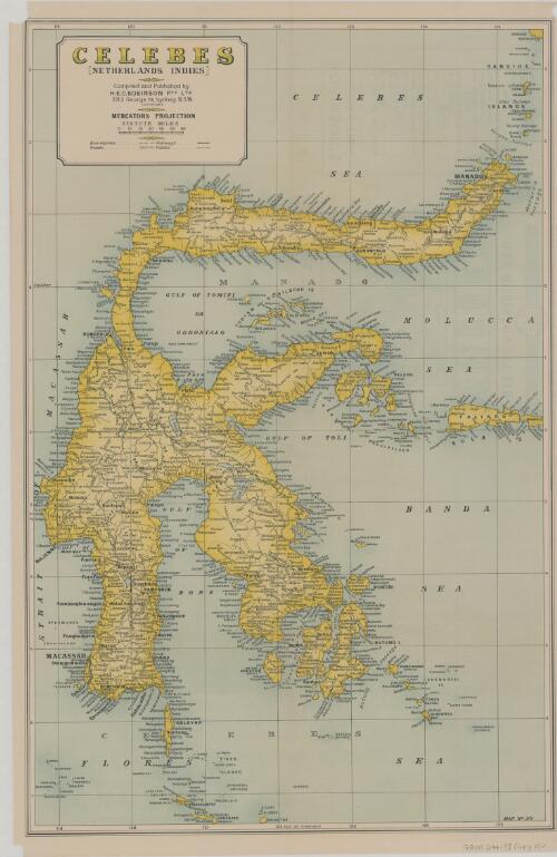 Celebes [cartographic material] / (Netherlands Indies) / compiled and published by H.E.C. Robinson Pty Ltd