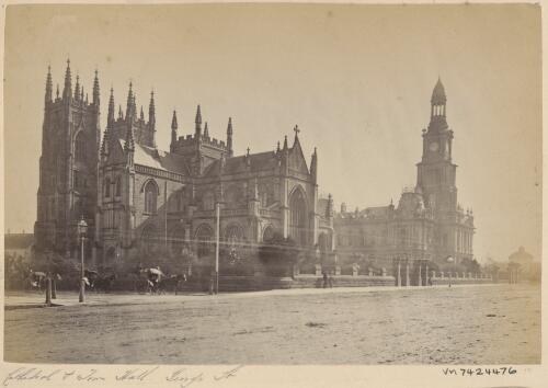 St Andrew's Cathedral and Sydney Town Hall, George Street, Sydney, 1879 / James N. Vickers