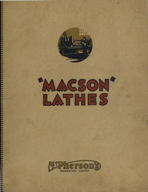 Macson lathes / McPherson's Limited