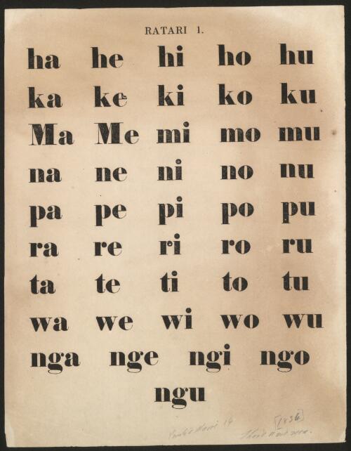 [Maori lesson sheets numbered Ratari 1 to Ratari 12.]