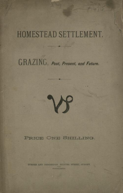 Homestead settlement : grazing, past, present, and future / by Capricornus