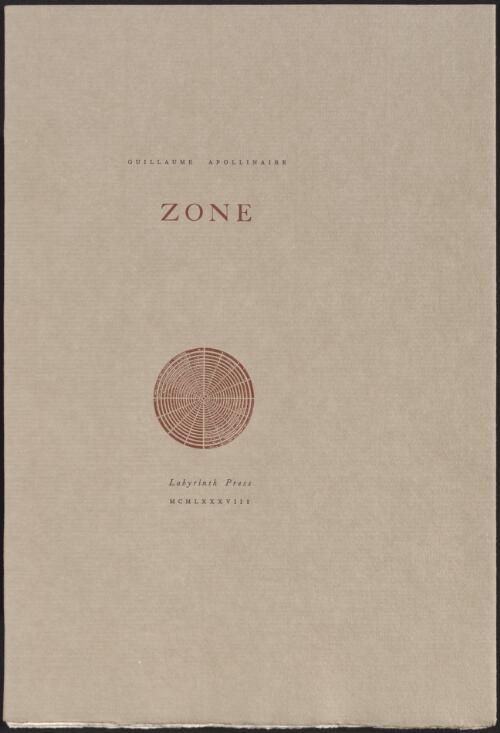 Zone / Guillaume Apollinaire ; trois eaux-fortes de Petr Herel