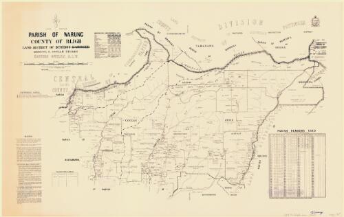 Parish of Warung, County of Bligh [cartographic material] : Land District of Dunedoo, Merriwa & Coolah Shires, Eastern Division N.S.W. / compiled, drawn & printed at the Department of Lands, Sydney, N.S.W