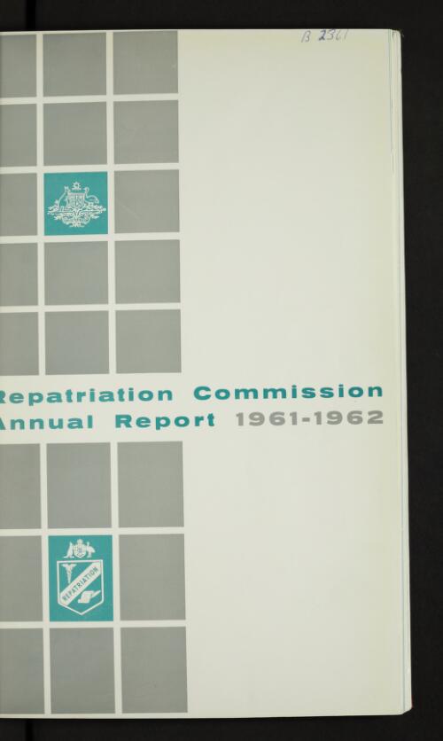 Annual report / Repatriation Commission