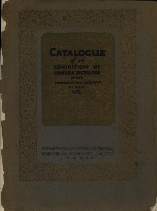 Catalogue of an exhibition camera pictures by the photographic society of N.S.W., 1922