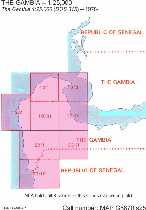 The Gambia 1:25,000 : Kombo Peninsula / prepared by the Directorate of Overseas Surveys
