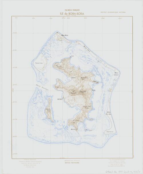 Polynesie Francaise [cartographic material] : Ile de Bora-Bora / Ministere des travaux publics et des transports, Institut geographique national