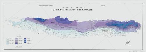 Nouvelle Calédonie [cartographic material] : carte des précipitations annuelles / Office de la recherche scientifique et technique outre-mer
